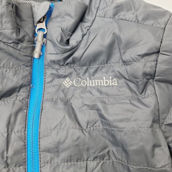 Columbia Boy's Black Blue Omni Heat Padded Thermal Puffer Jacket Size XXS - Picture 4 of 12